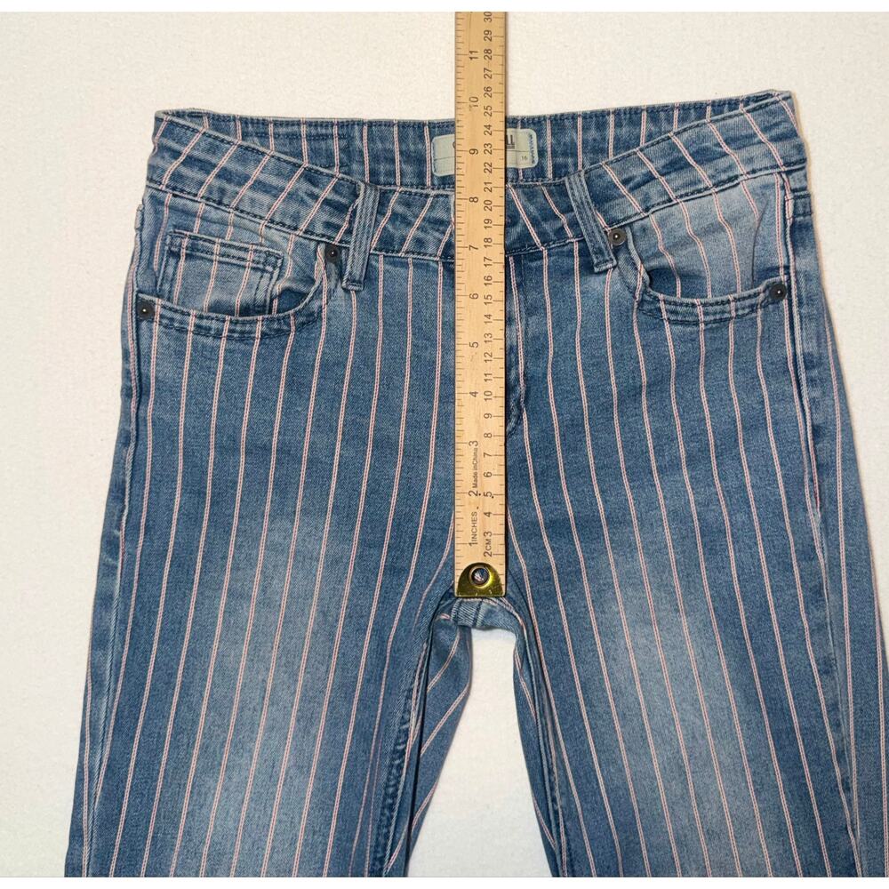 Rock & roll denim girls striped flare trouser with adjustable waistband - Picture 3 of 16